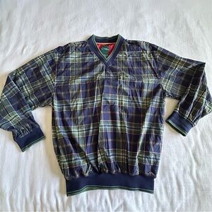 Catalina Pullover Jacket Mens M Plaid Nylon Windbreaker Vintage Retro Old Money